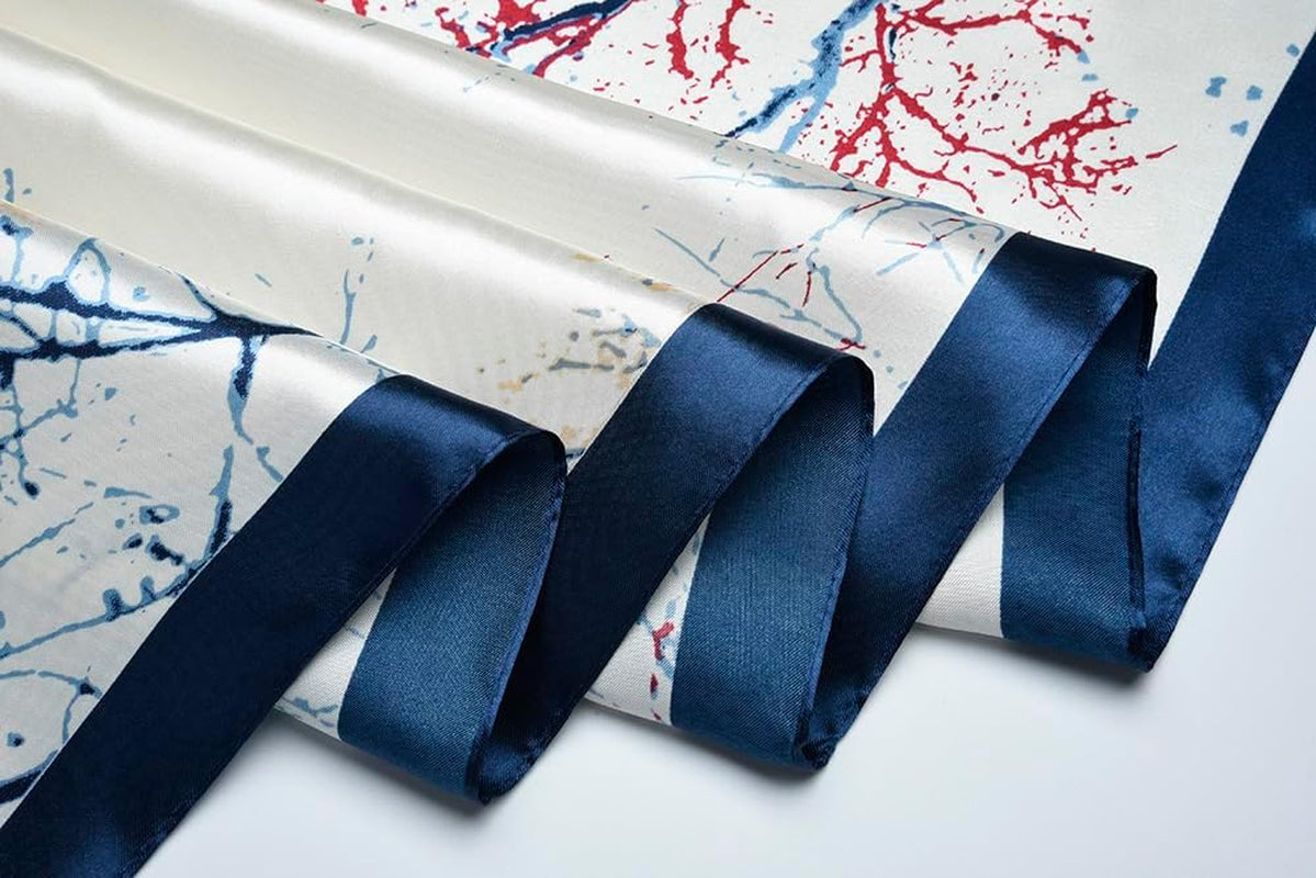 35X35 Large Square Satin Hair Scarf for Women – Silk-Feel Head Wrap, Night Protection, Fashion Bandana & Headscarf