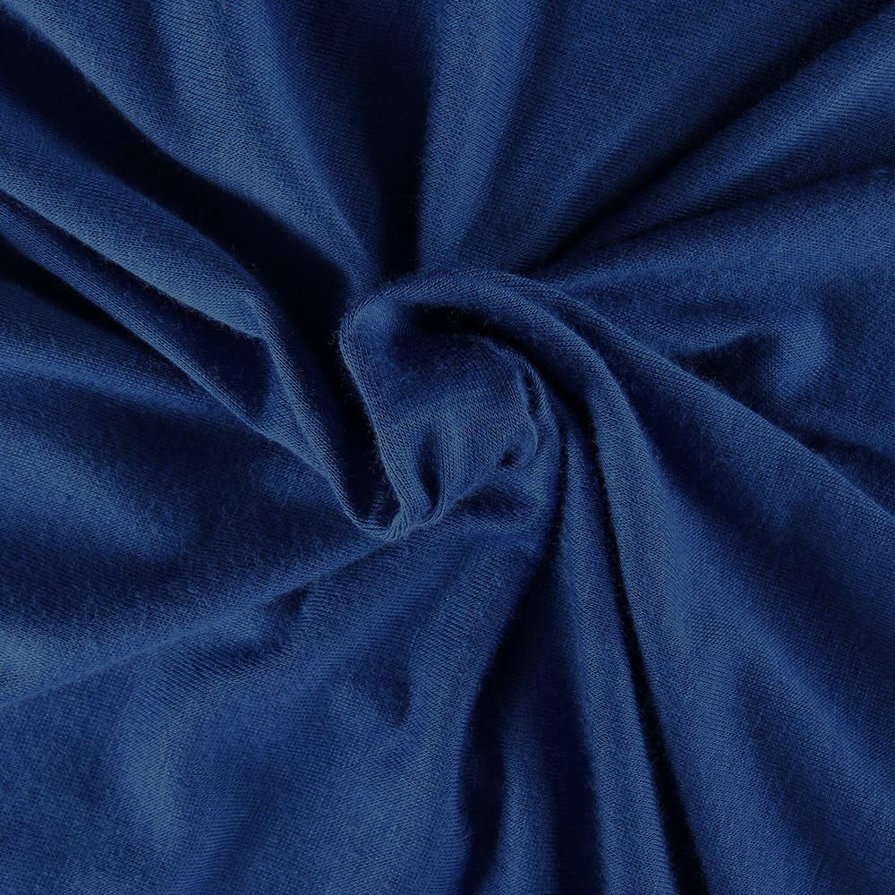 Women'S Short Sleeve Empire Waist Casual Swing T Shirt Dress (XL, Navy)