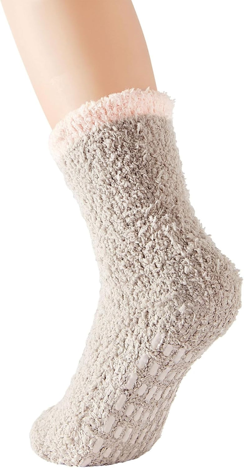 Women'S Fuzzy Slipper Socks - Warm, Fluffy, Cozy Crew Socks for Winter